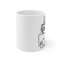 Boy Nerd Cat - Ceramic Mug 11oz