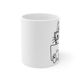 Boy Nerd Cat - Ceramic Mug 11oz