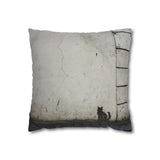 Cat Shadow - Spun Polyester Square Pillow Case