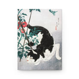 Cat with Tomato Plant (1931) print in high resolution by Hiroaki Takahashi - Hardcover Journal Matte