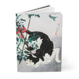 Cat with Tomato Plant (1931) print in high resolution by Hiroaki Takahashi - Hardcover Journal Matte