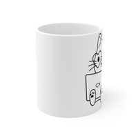 Girl Nerd Cat - Ceramic Mug 11oz