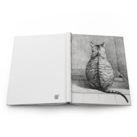 Sitting cat (1812) drawing by Jean Bernard - Hardcover Journal Matte