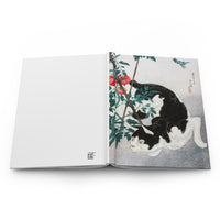 Cat with Tomato Plant (1931) print in high resolution by Hiroaki Takahashi - Hardcover Journal Matte